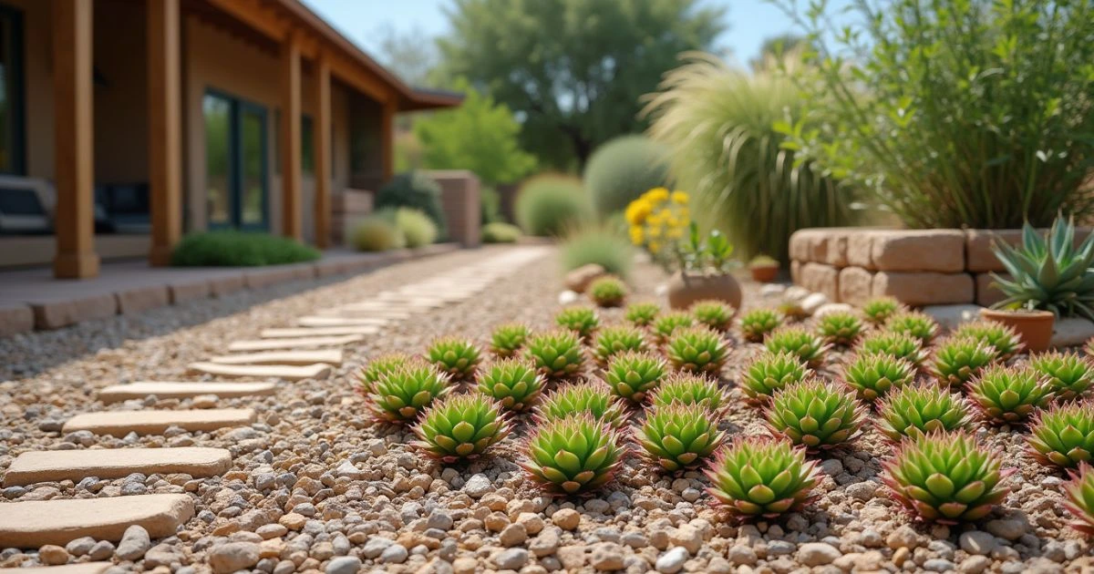 Xeriscape Ground Cover: Hens and Chicks (Sempervivum)
