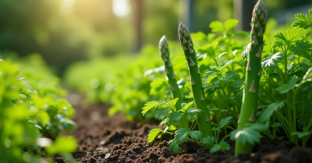 Parsley and asparagus companion planting