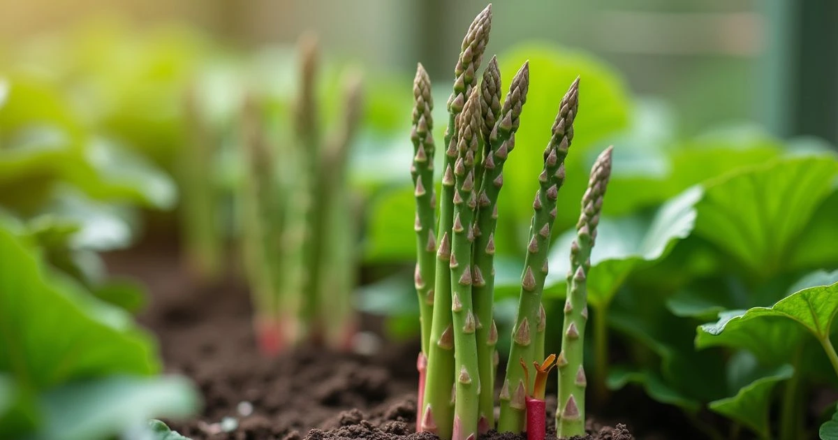 Rhubarb and asparagus companion planting