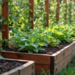 trellis in raised bed