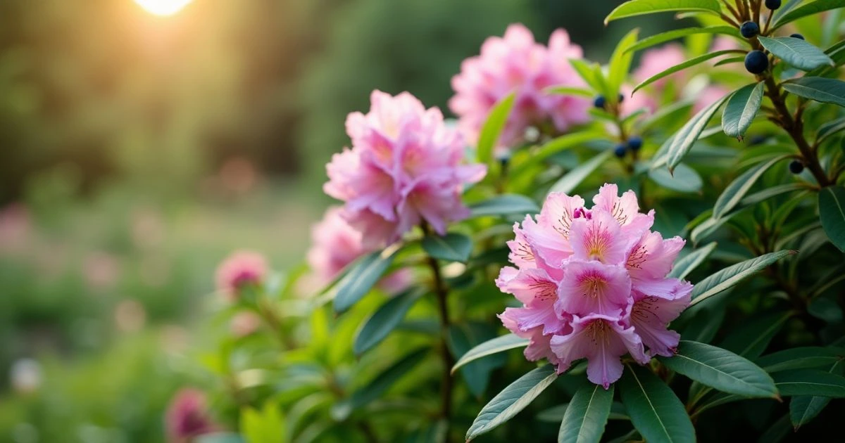 Rhododendrons and blueberries companion gardening