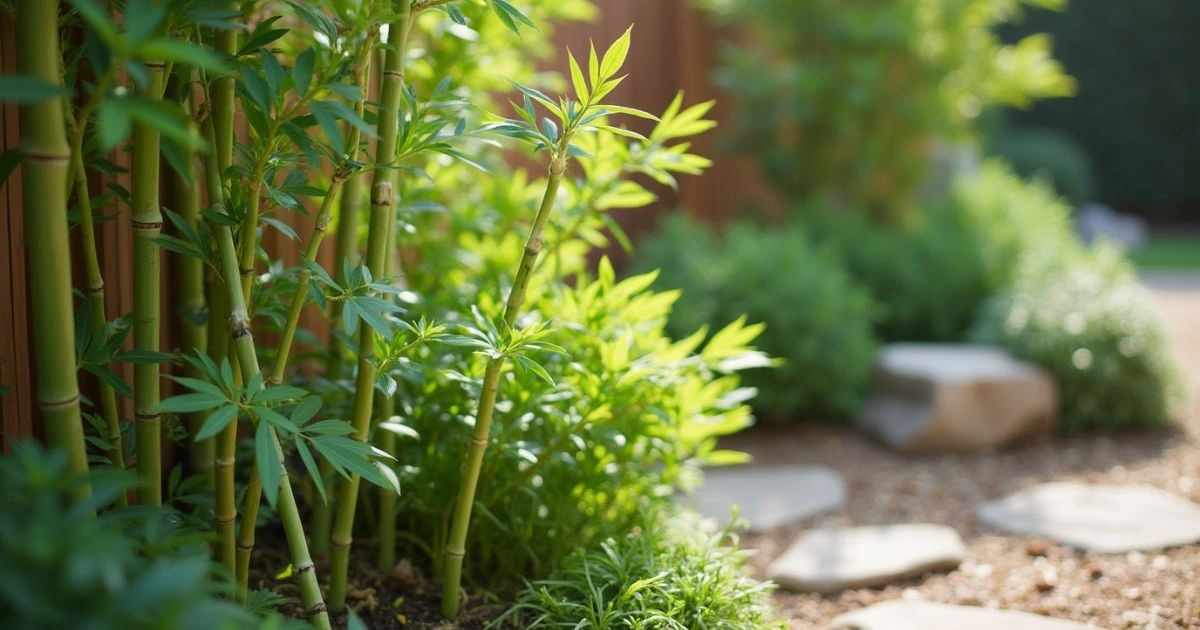 Dwarf Green Stripe Bamboo (Pleioblastus viridistriatus)