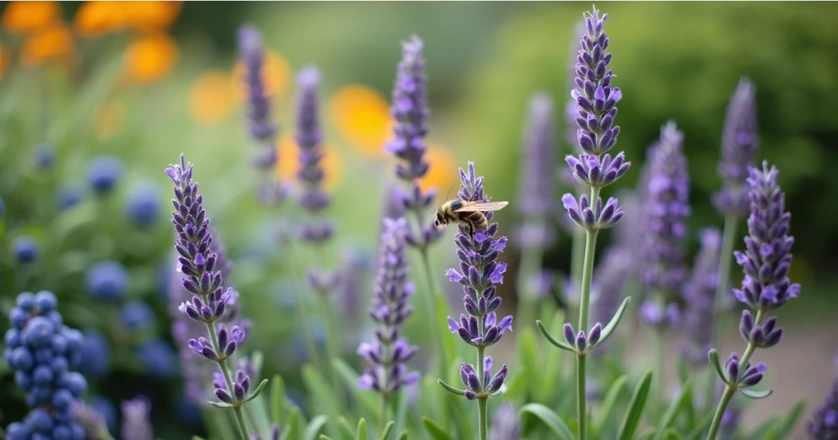 Lavender and blueberries companion gardening