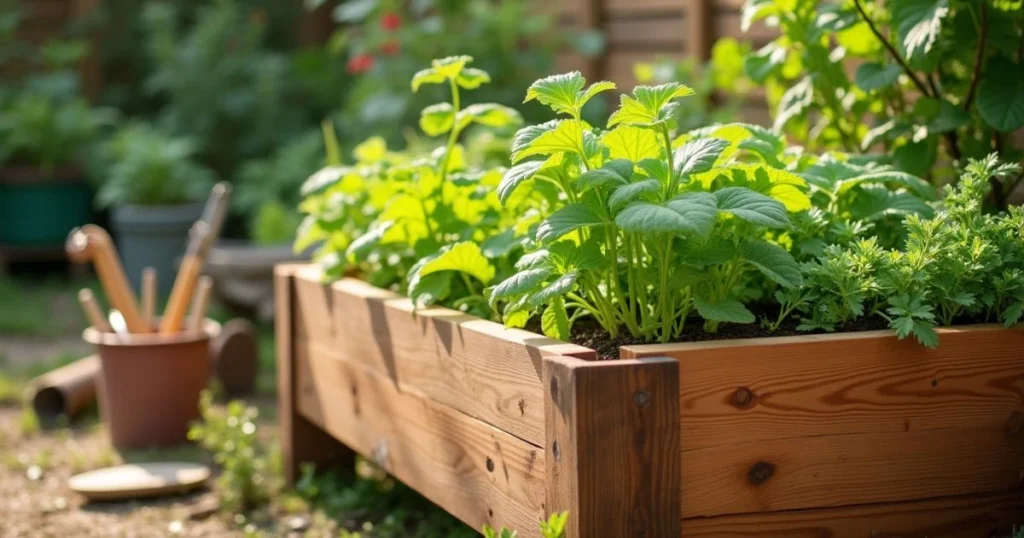 cedar raised garden bed