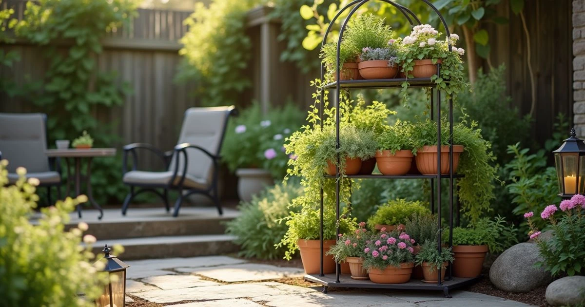 Multi-Tiered Plant Stand for Layered Heights