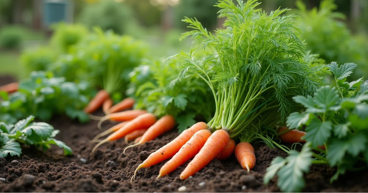 Carrots and peas companion planting