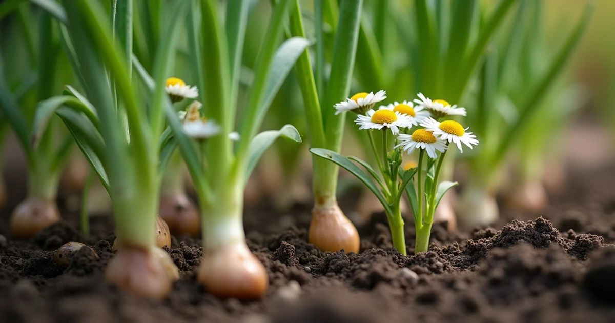 Chamomile and Onion Companion Gardening