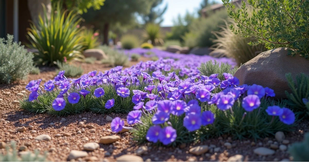 Xeriscape Ground Cover: Ground Morning Glory (Convolvulus sabatius)
