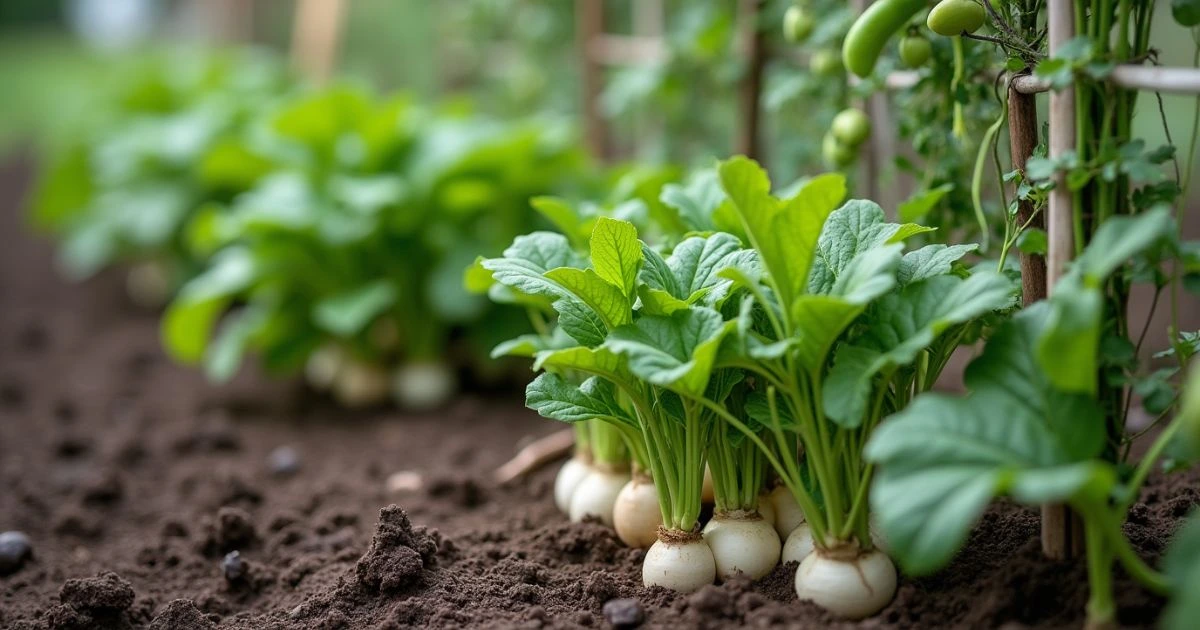 Turnips and peas companion planting