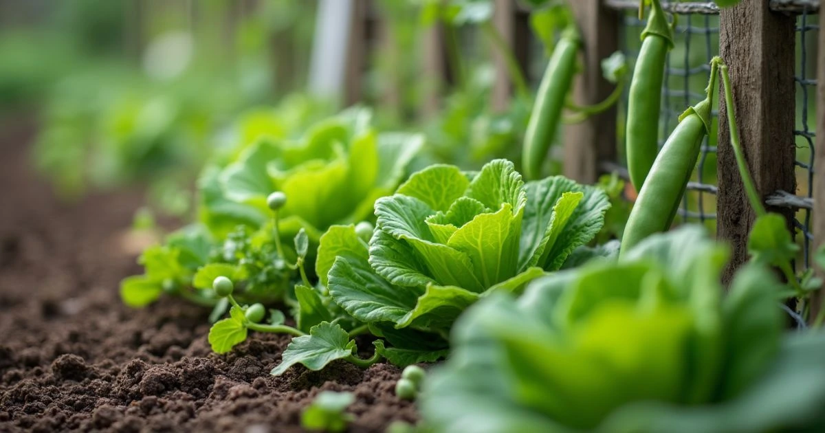 Lettuce and peas companion planting