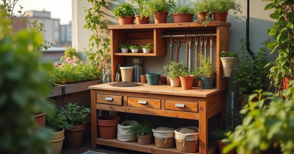 diy potting bench