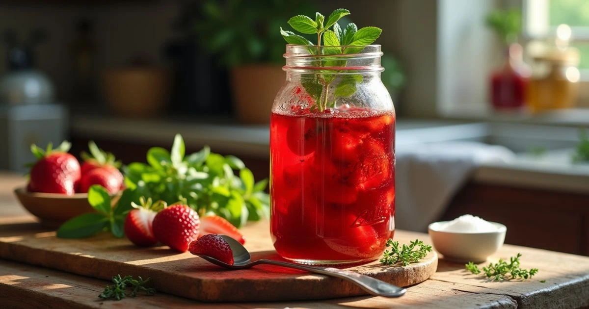 Herb-Infused Strawberry Jam