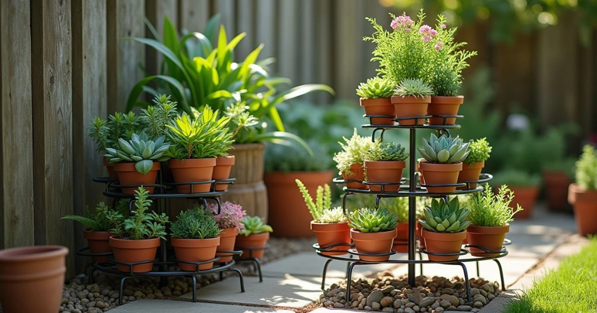 Succulent and Herb Stands for Functional Beauty