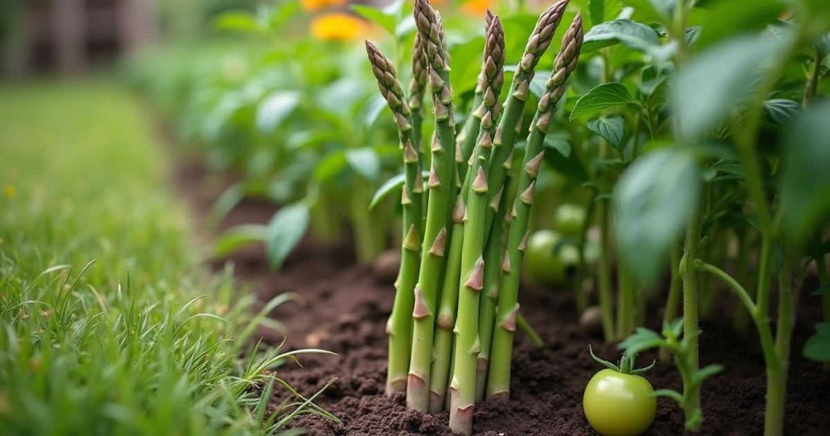 Tomatoes and asparagus companion planting