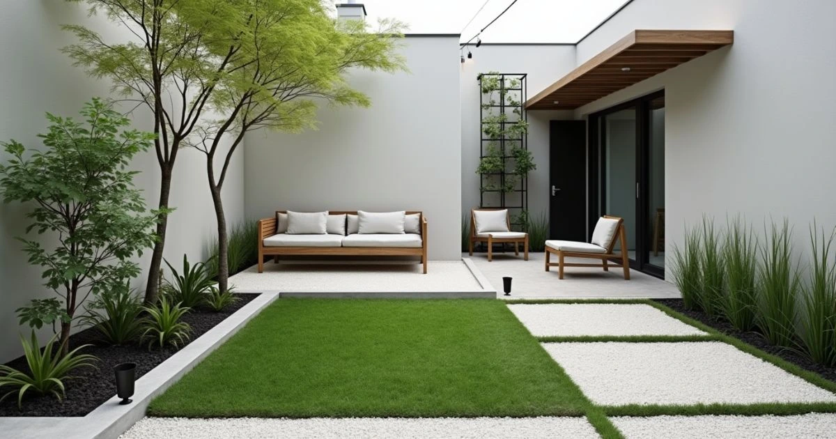 Landscape Template Designs: The Minimalist Retreat: Clean and Stress-Free