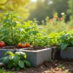 cinder block garden bed