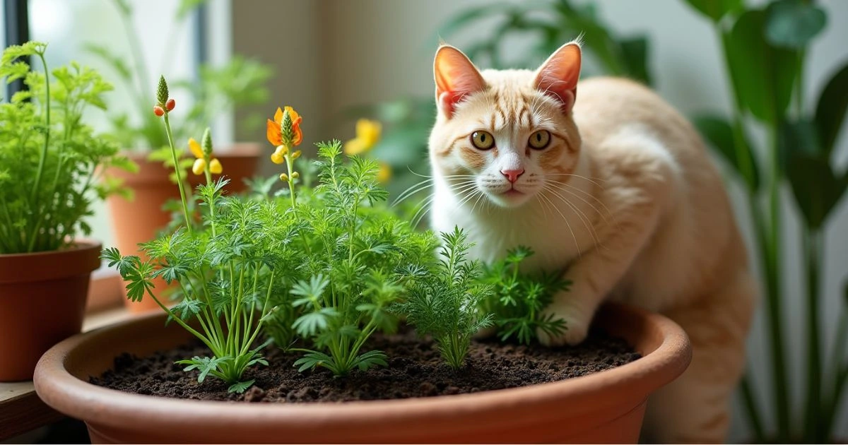 Dedicated Cat Herb Garden