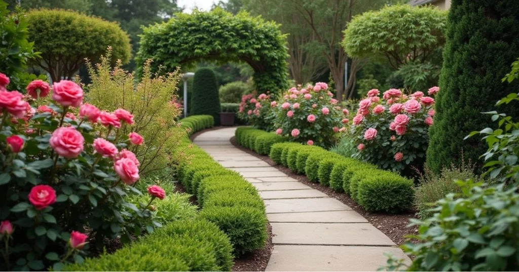 shrubs with roses