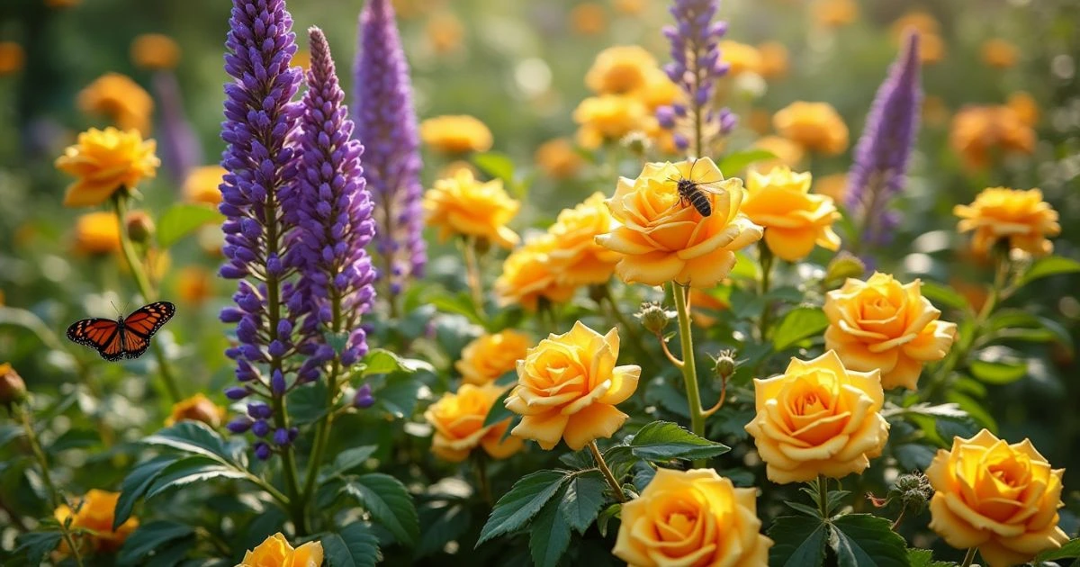 Butterfly Bush is Perfect for Roses