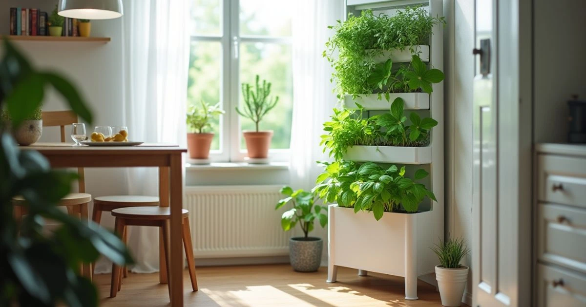 Amazing Benefit of Vertical Hydroponic Gardens : Space-Saving Design