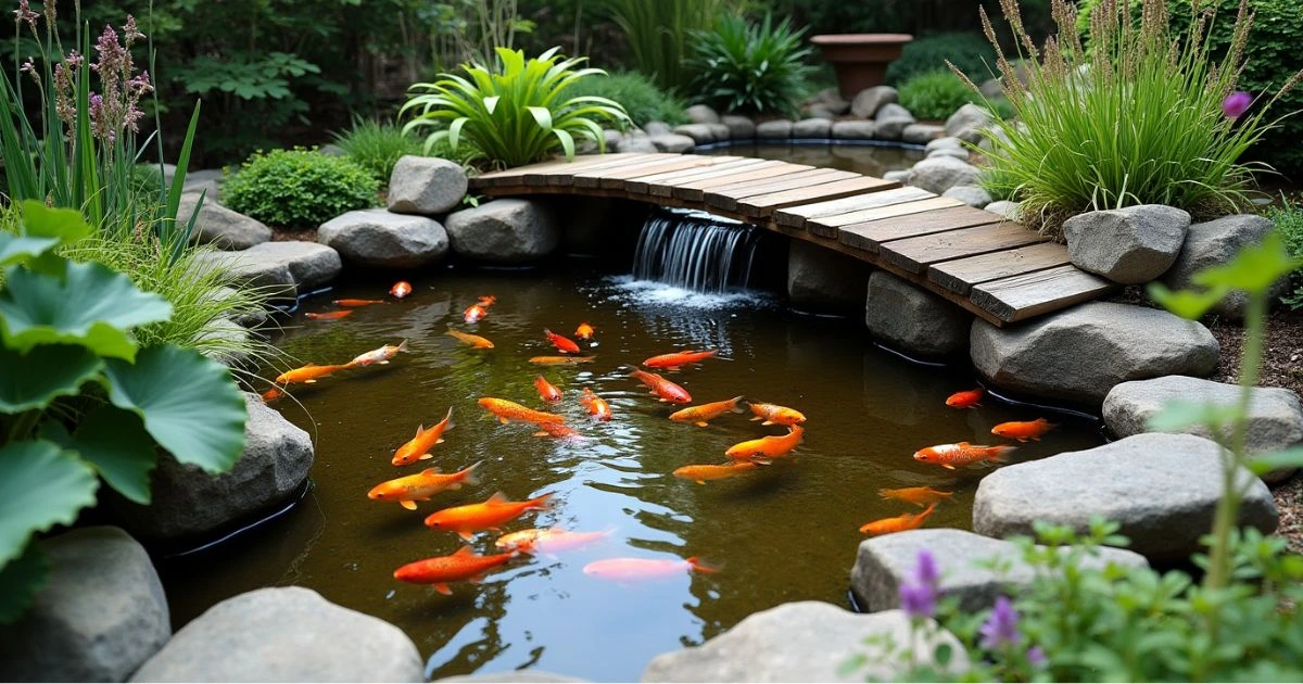 Koi Pond in garden