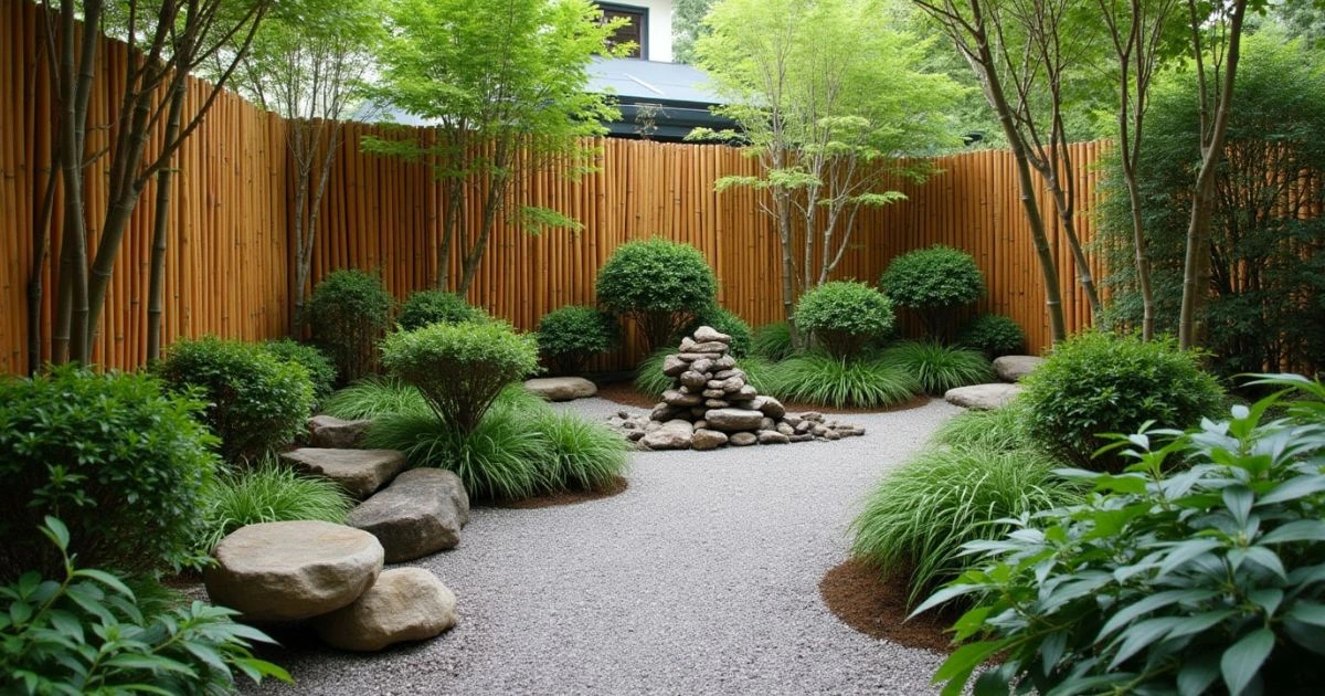 Garden with Bamboo Features