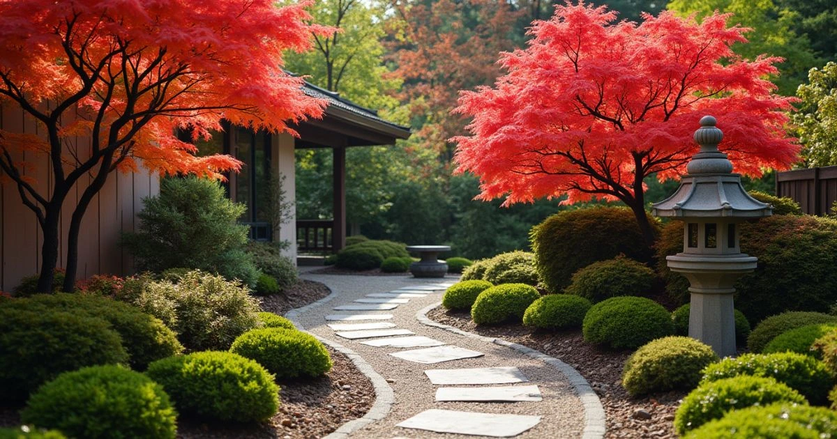 Japanese Maples and Cherry Blossoms