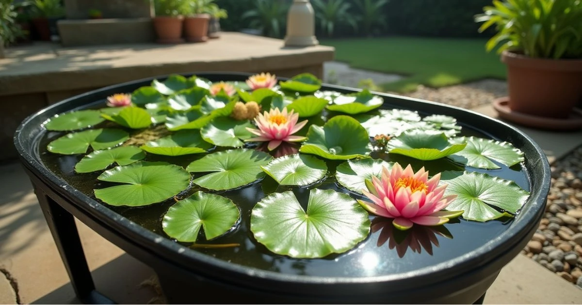 Hydroponic Planting System for Water Lily Plants : Deep Water Culture (DWC)