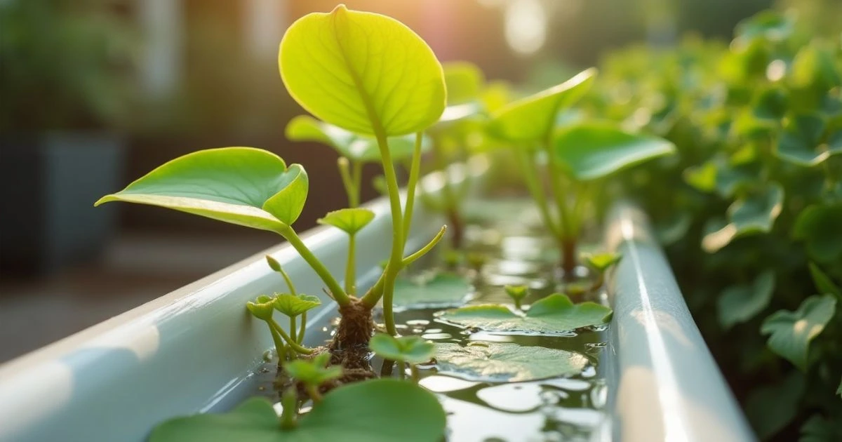 Hydroponic Planting System for Water Lily Plants : Nutrient Film Technique (NFT)