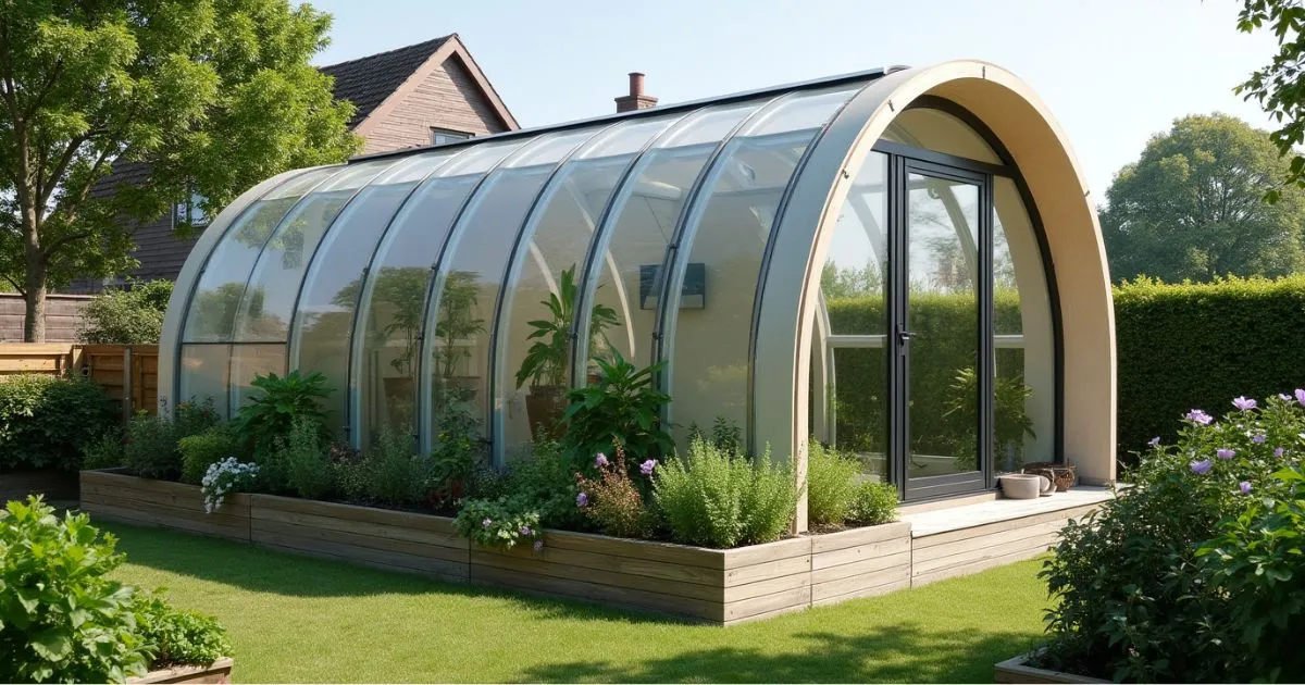 Curved Roof Shed: Contemporary Flair