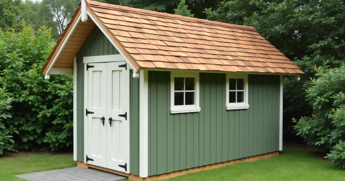 Saltbox Roof Shed: Asymmetrical Beauty