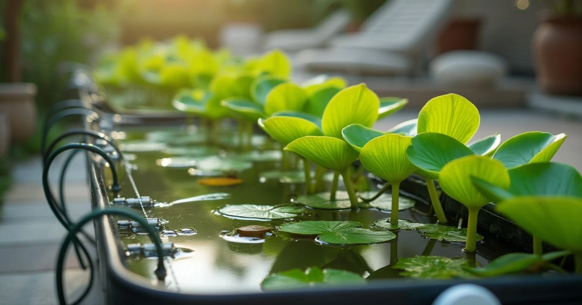 Hydroponic Planting System for Water Lily Plants : Drip System