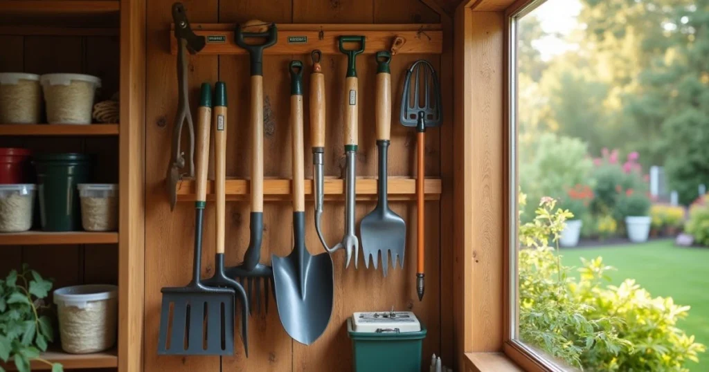 garden tool rack